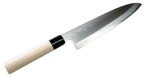 頑張って送料無料！】 三條 辰守作 鋼付け 身卸包丁150mm