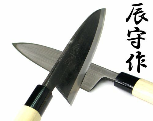三條辰守作鋼付け黒打槌目出刃包丁120mm
