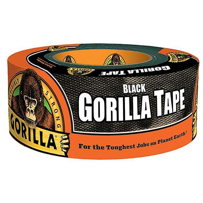 ゴリラ テープ ブラック 超強力多用途ダクトテープ 幅48mm×長さ9.1m×厚