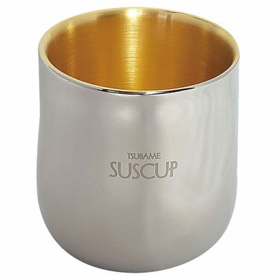 頑張って送料無料！】SUSCUP さくらぐい呑み｜18-8 ステンレス二重構造