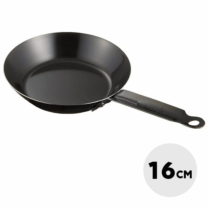 カンダ 鉄厚板フライパン 16cm［018135］Φ16cm×板厚1.6mm厚底だから