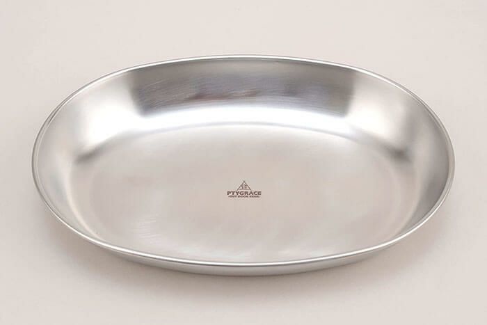 PY-SL46】PTYGRACE 18-0ステンレス 小判型カレー皿 片力商事 衛生的で丈夫なステンレス製のカレー皿